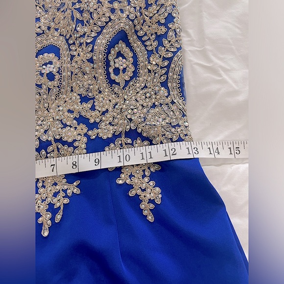 Midnight Blue Beaded Formal Dress (4) - Picture 12 of 14